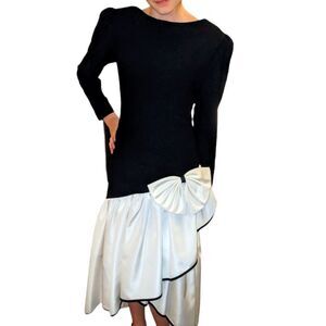 Darcy vintage union made‎ black and white gown